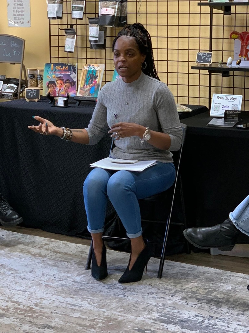 Community discussion circle during conference event