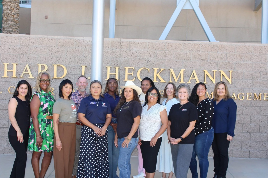 UCR Nonprofit Leadership Management Program 2026 class photo outside Richard J. Heckmann building
