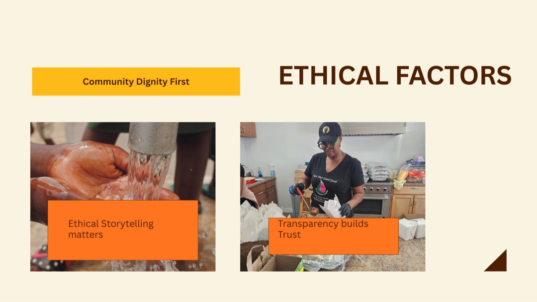 Volunteers preparing food with ethical storytelling practices at GuudSeed Initiative